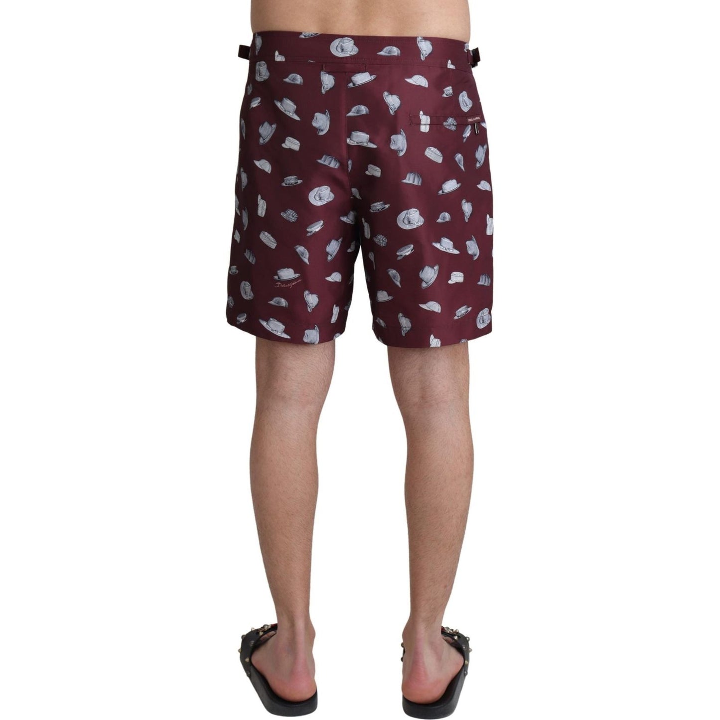 Dolce & Gabbana Elegant Maroon Swim Trunks Dolce & Gabbana