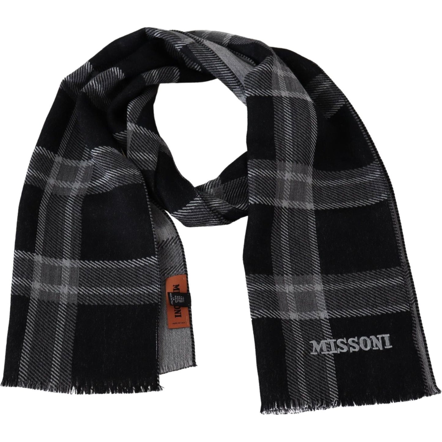 Missoni Elegant Woolen Striped Scarf Missoni