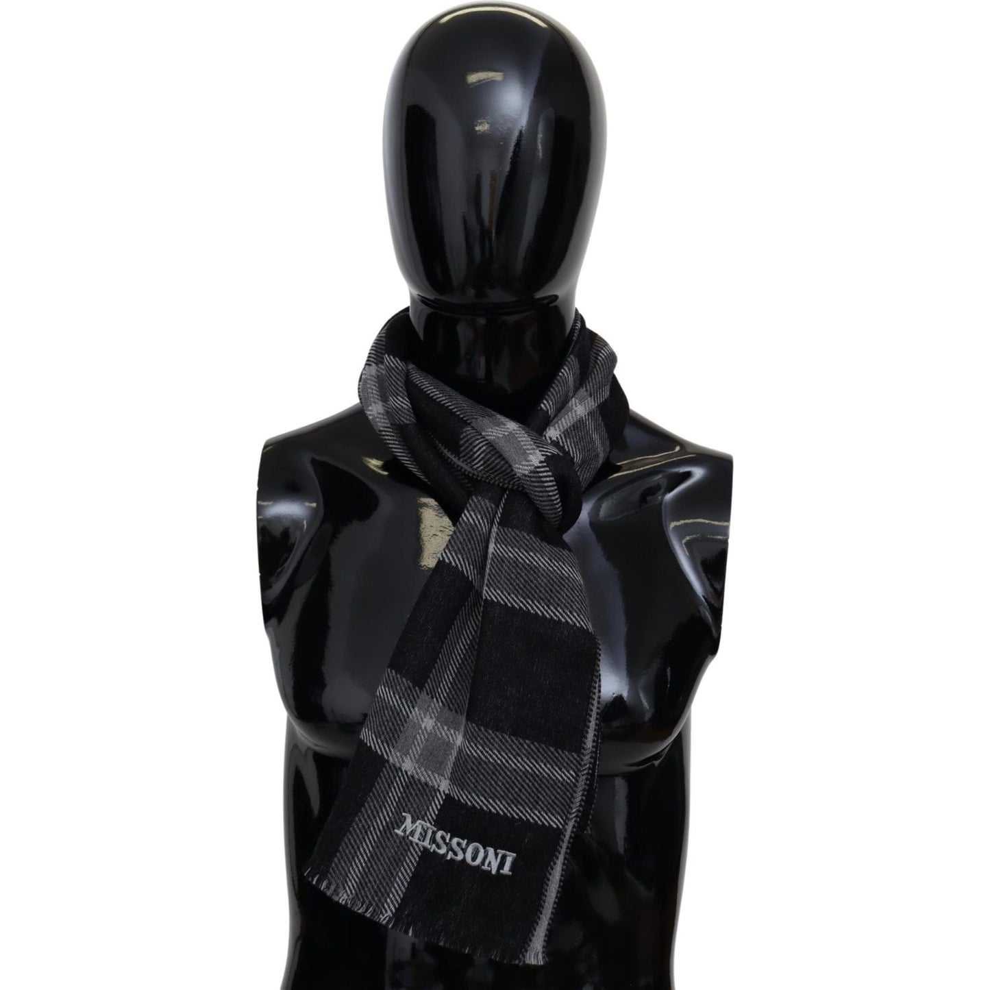 Missoni Elegant Woolen Striped Scarf Missoni