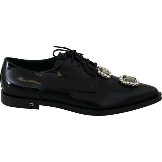 Dolce & Gabbana Crystal Embellished Derby Dress Shoes Dolce & Gabbana