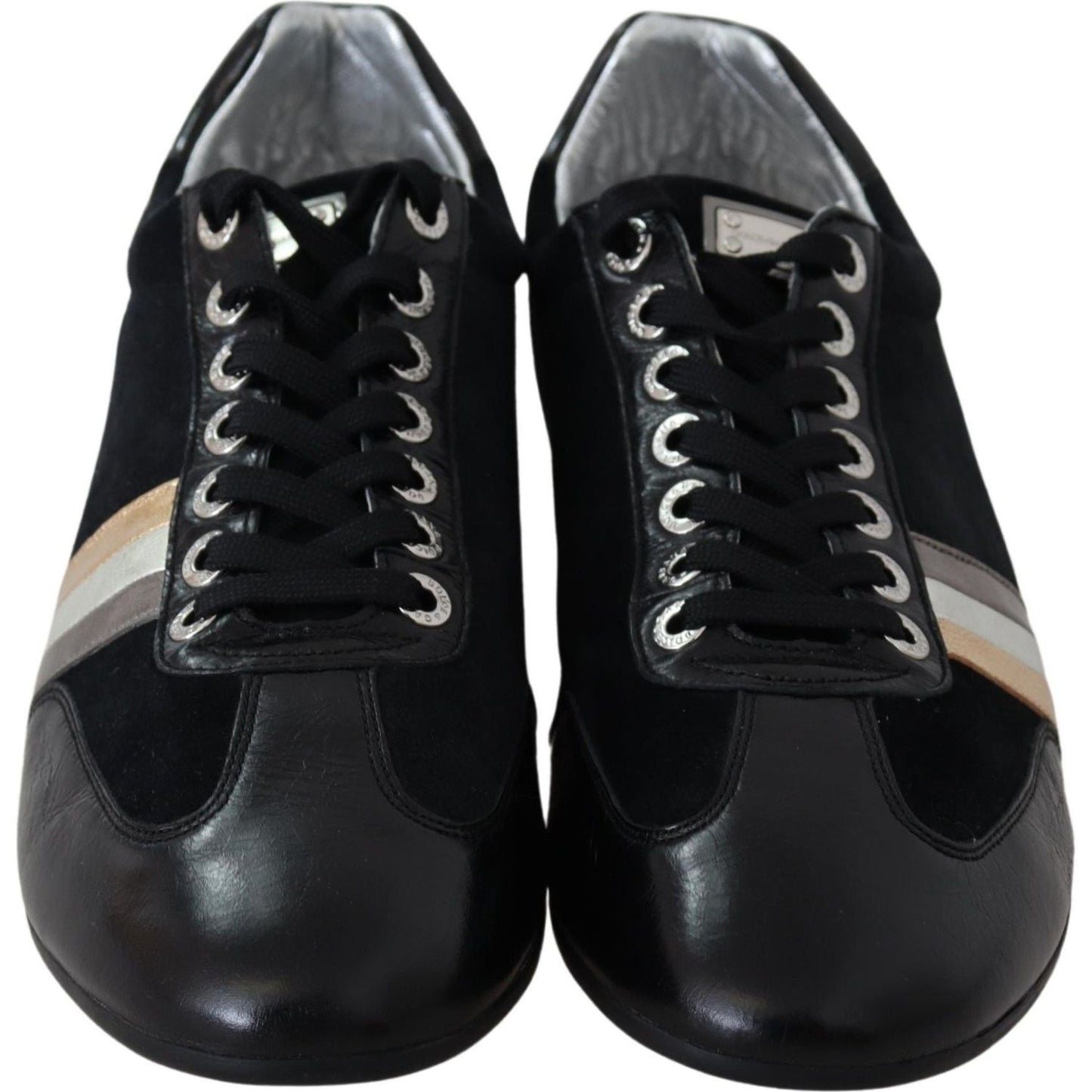 Dolce & Gabbana Elegant Black Leather Sport Sneakers Dolce & Gabbana