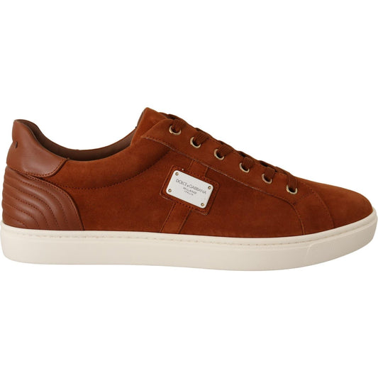 Dolce & Gabbana Elegant Light Brown Leather Sneakers Dolce & Gabbana