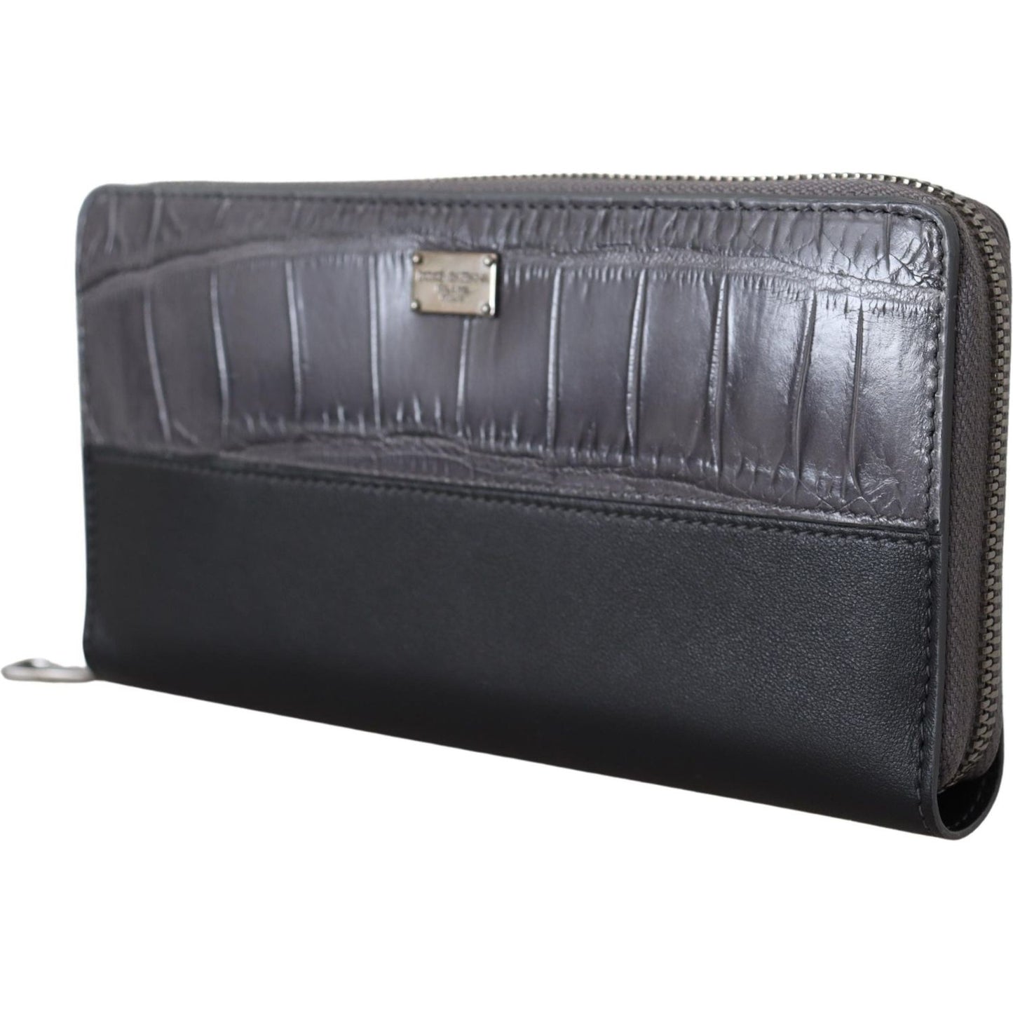 Dolce & Gabbana Elegant Textured Leather Zip-Around Wallet Dolce & Gabbana