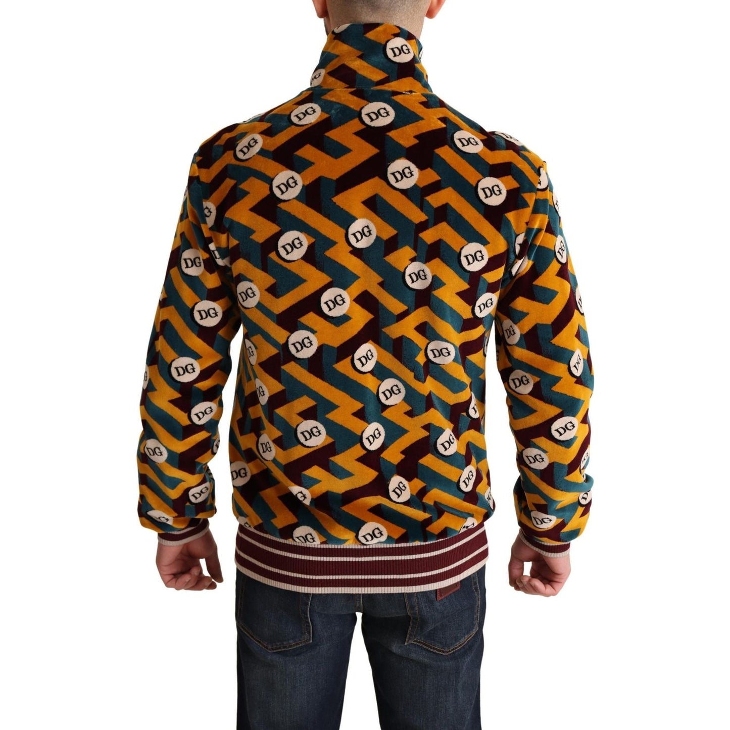 Dolce & Gabbana Elegant Multicolor Zip Sweater Dolce & Gabbana