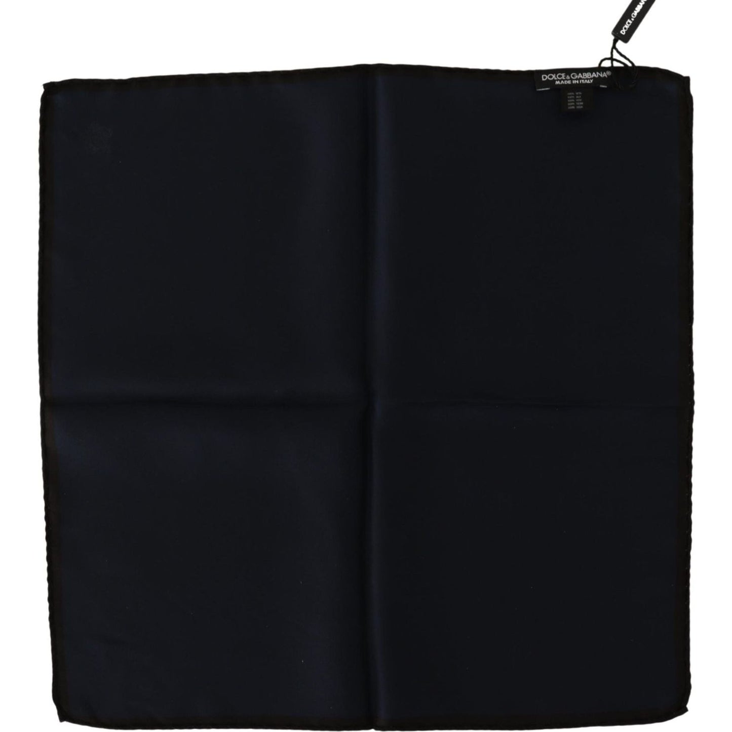 Dolce & Gabbana Elegant Silk Black Pocket Square Handkerchief Dolce & Gabbana