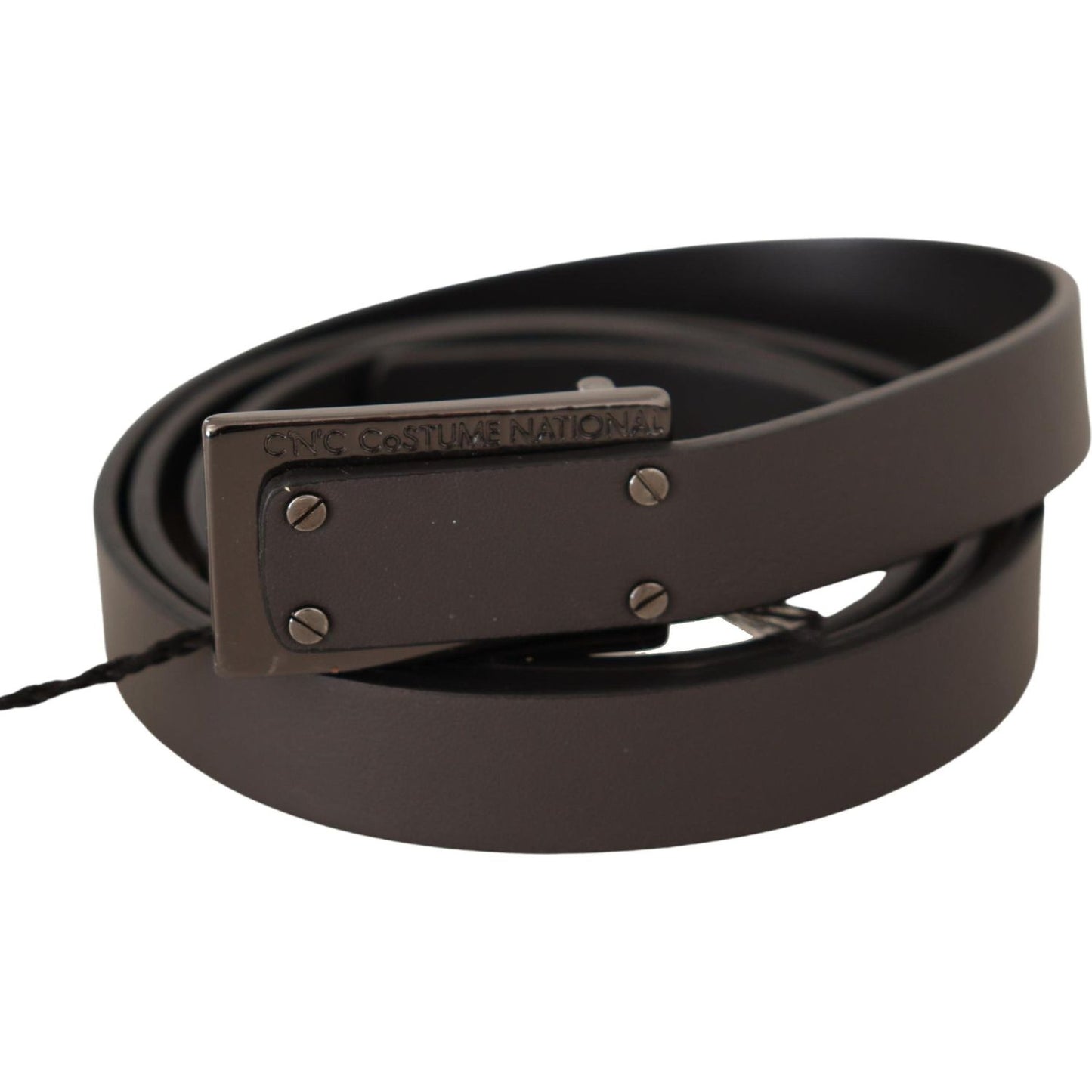 Costume National Elegant Leather Belt with Metal Buckle MAN BELTS Costume National