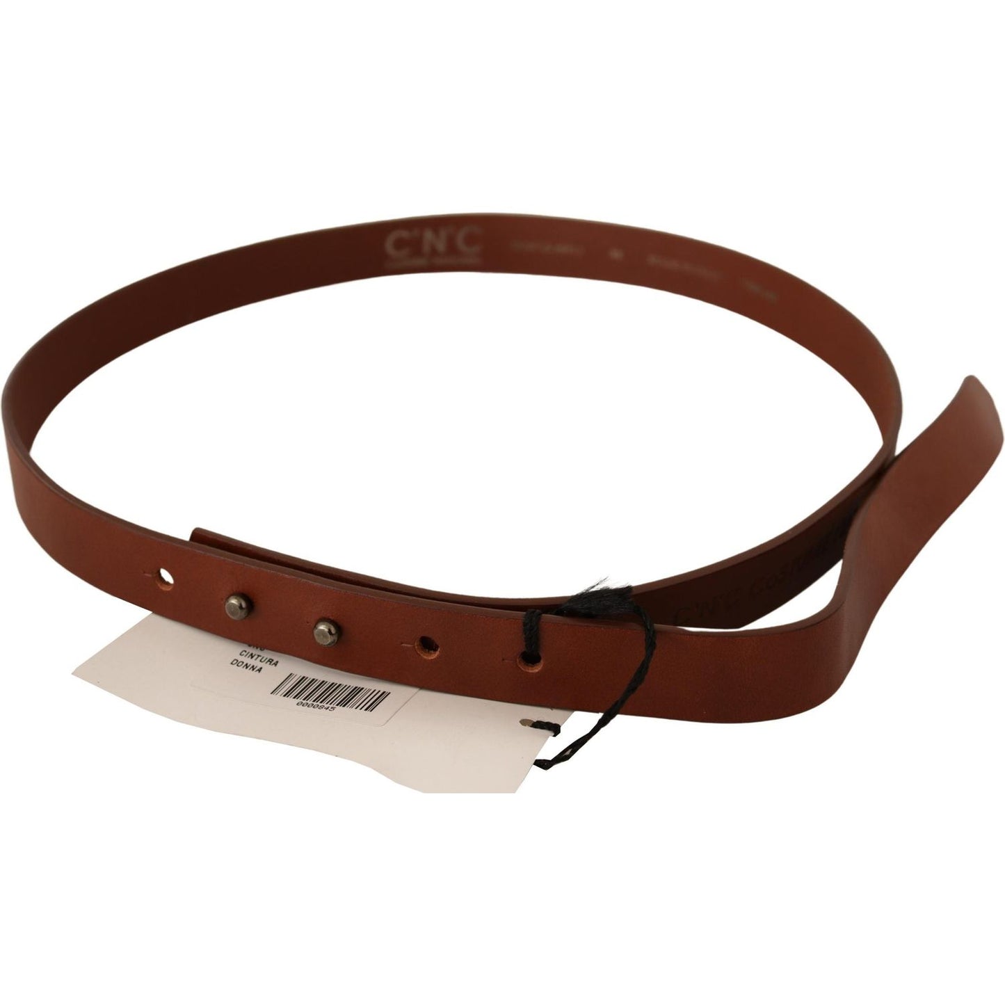 Costume National Elegant Brown Leather Fashion Belt WOMAN BELTS Costume National