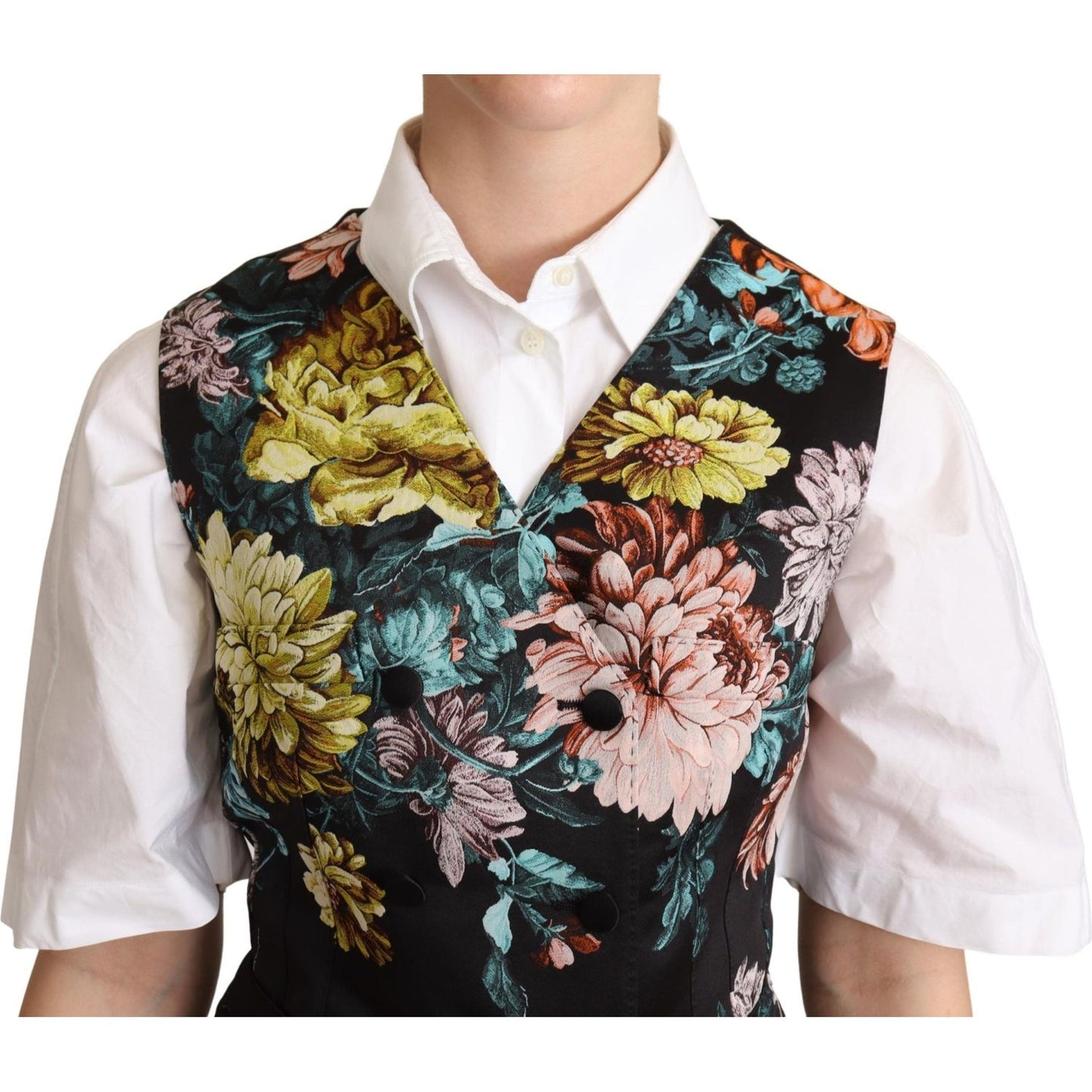 Dolce & Gabbana Exquisite Floral Jacquard Waistcoat Dolce & Gabbana