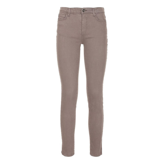 Imperfect Impeccable Gray Cotton Stretch Pants Jeans & Pants Imperfect