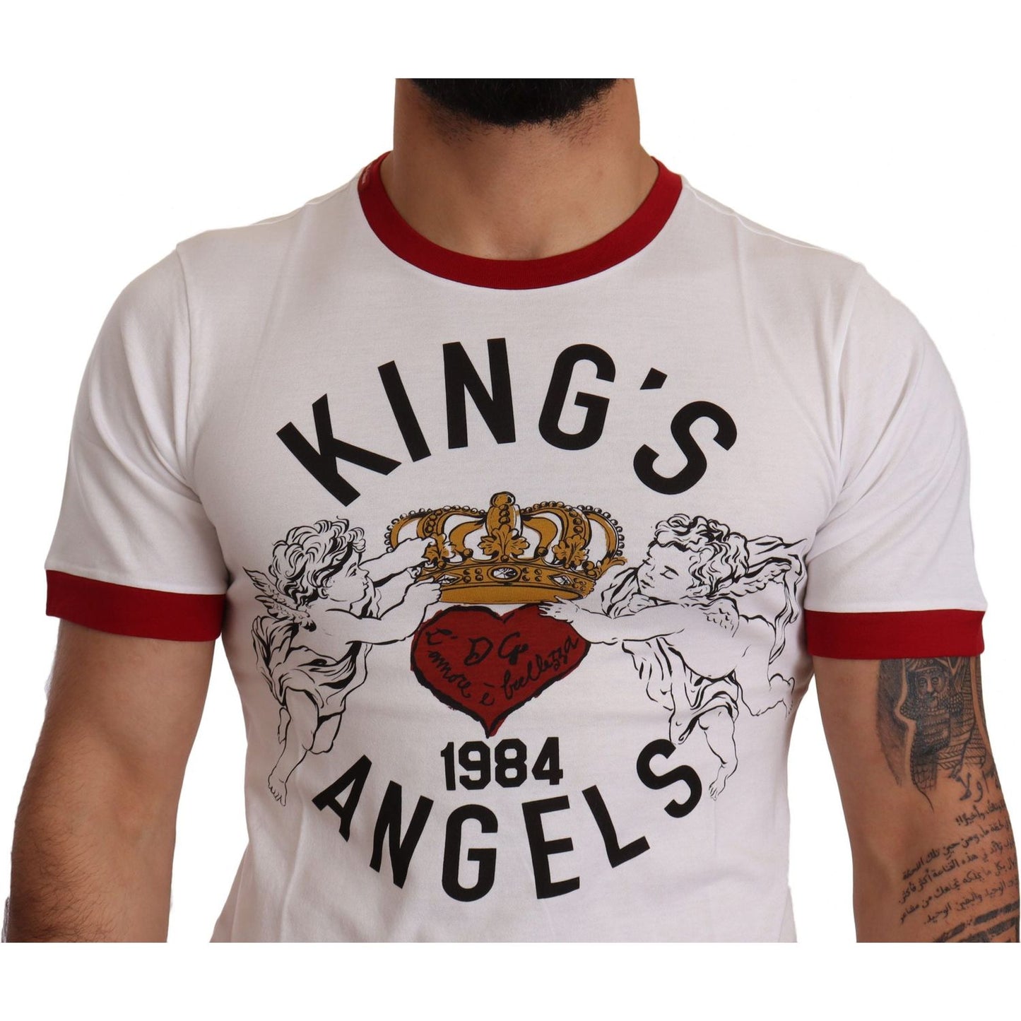 Dolce & Gabbana Exquisite Angelic Motif Cotton T-Shirt MAN T-SHIRTS Dolce & Gabbana