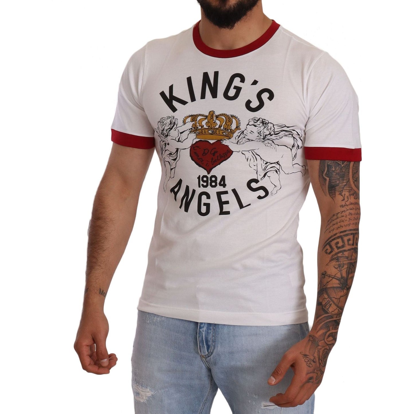 Dolce & Gabbana Exquisite Angelic Motif Cotton T-Shirt MAN T-SHIRTS Dolce & Gabbana