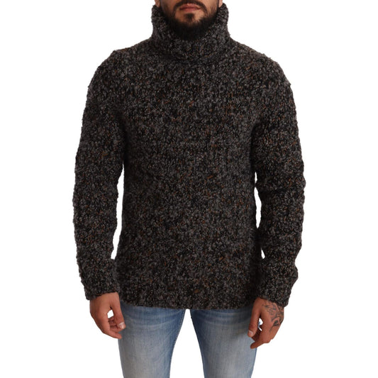 Dolce & Gabbana Elegant Speckled Turtleneck Wool-Blend Sweater Dolce & Gabbana