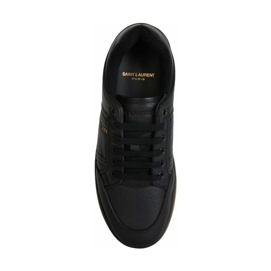 Saint Laurent Elegant Black Low-Top Leather Sneakers MAN SNEAKERS Saint Laurent