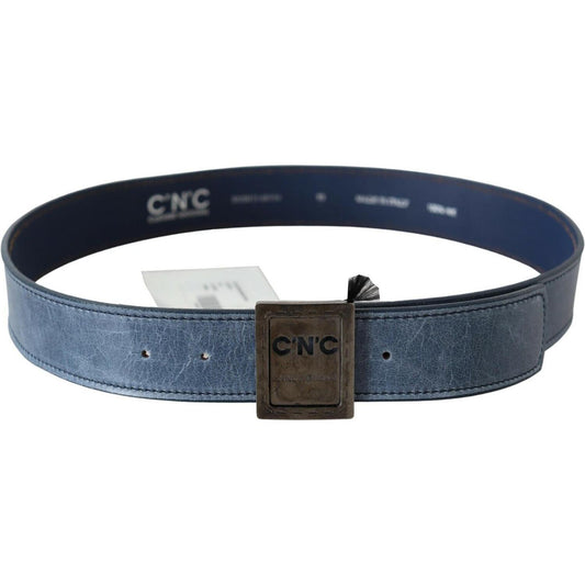 Costume National Elegant Blue Leather Fashion Belt Costume National