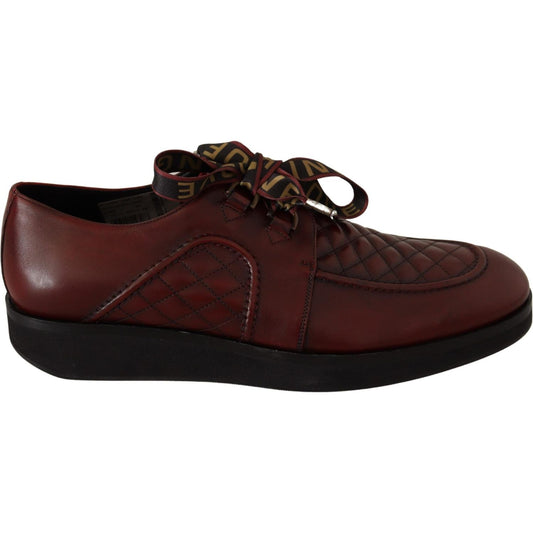 Dolce & Gabbana Elegant Bordeaux Derby Leather Shoes Dress Shoes Dolce & Gabbana