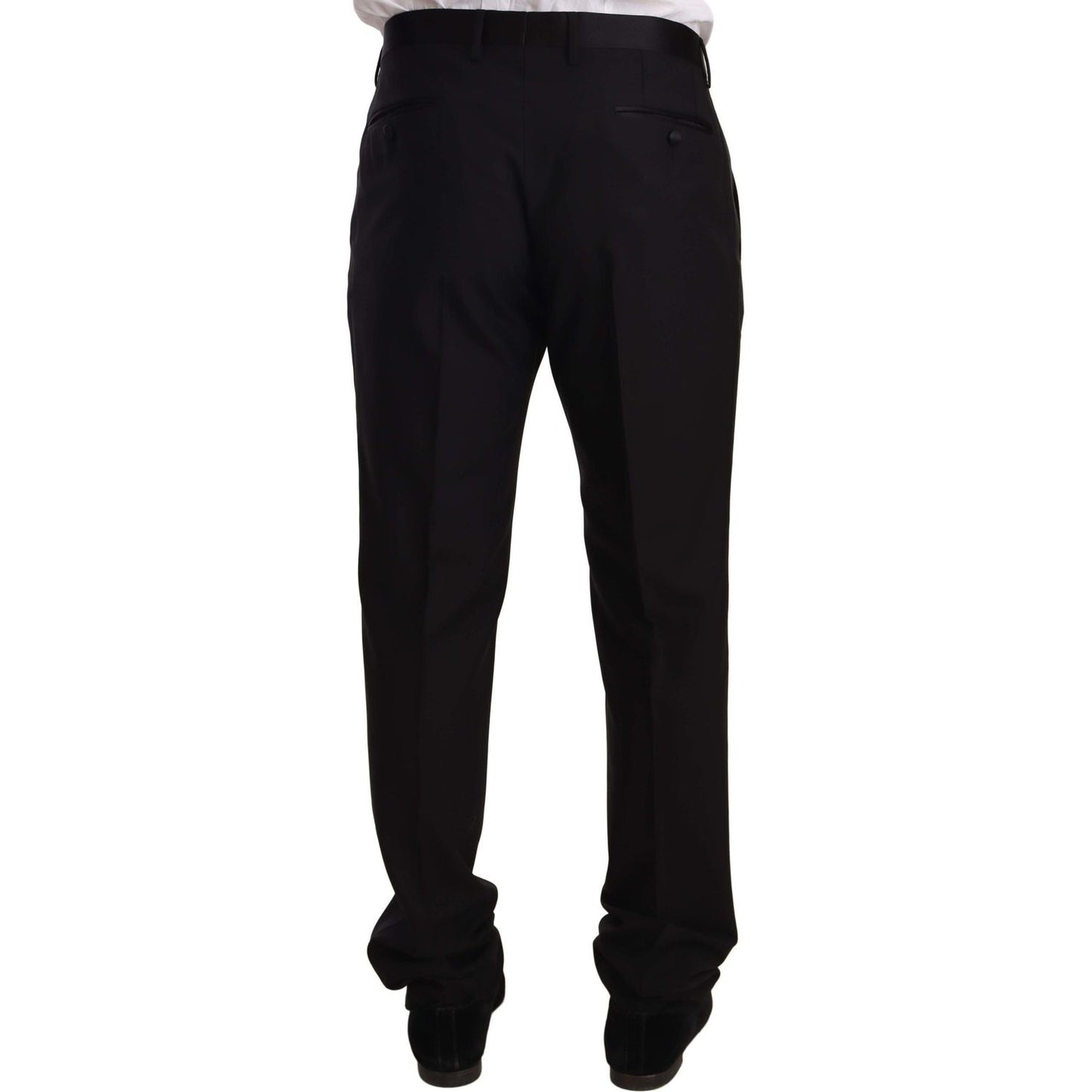 Dolce & Gabbana Elegant Black Skinny Tuxedo Trousers MAN TROUSERS Dolce & Gabbana