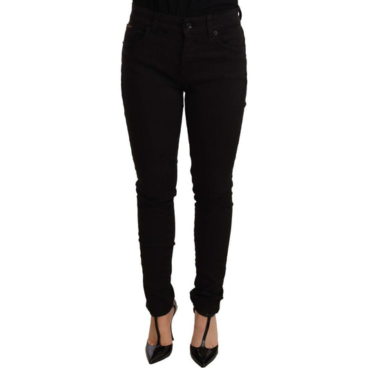 Dolce & Gabbana Chic Black Mid-Waist Skinny Denim Jeans Dolce & Gabbana