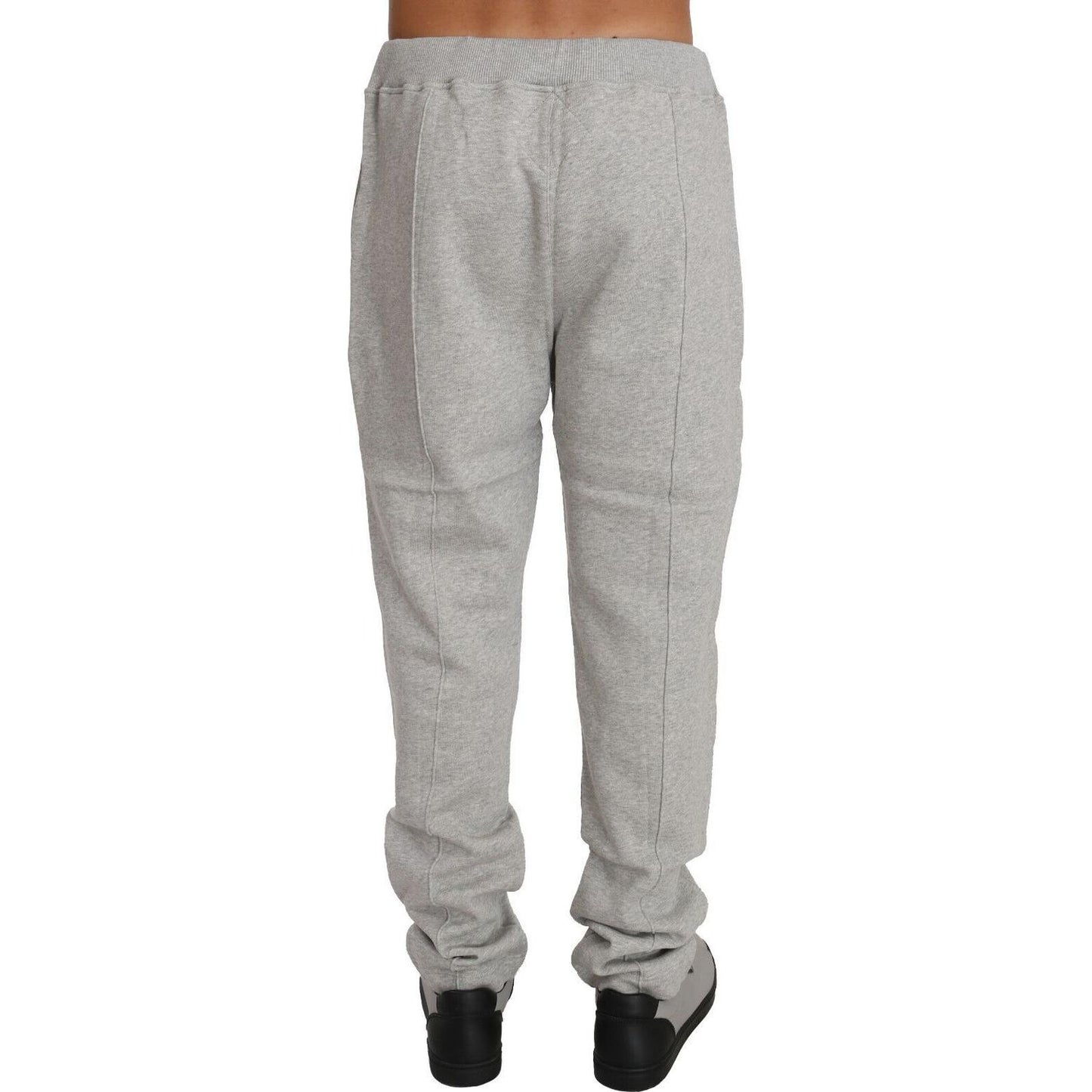 Billionaire Italian Couture Elegant Gray Italian Cotton Sweatsuit MAN TRACKSUIT Billionaire Italian Couture