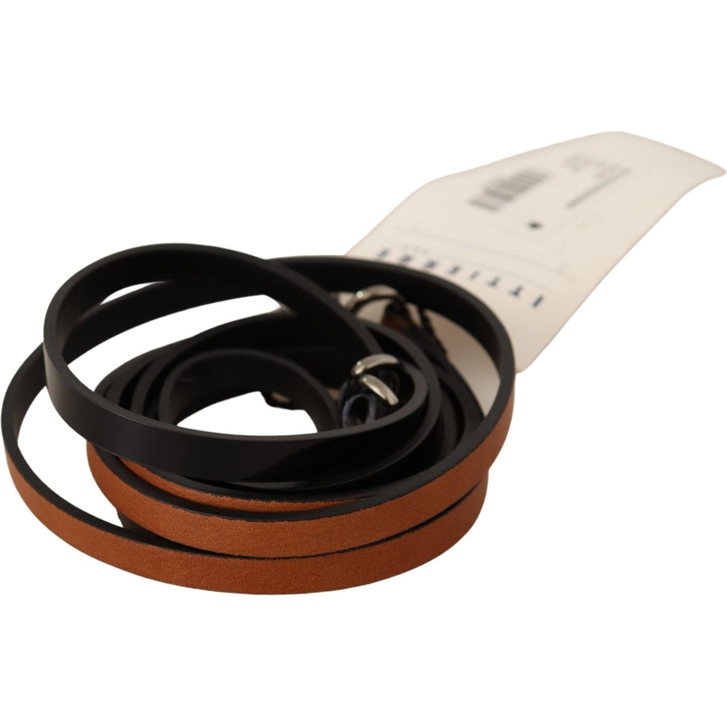 Costume National Elegant Brown Leather Fashion Belt WOMAN BELTS Costume National