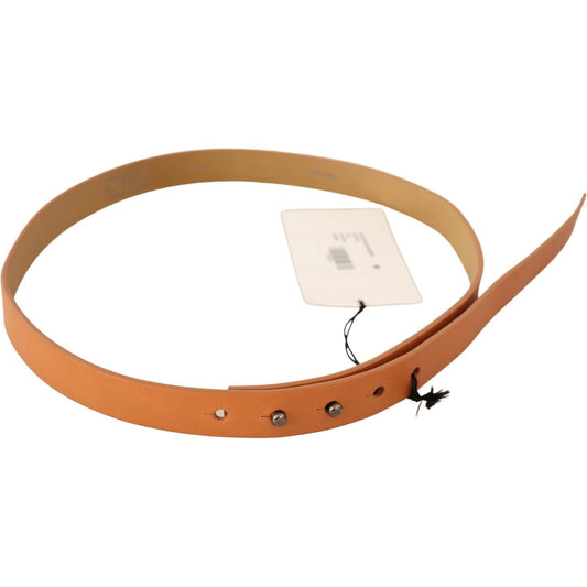 Chic Orange Leather Fashion Belt