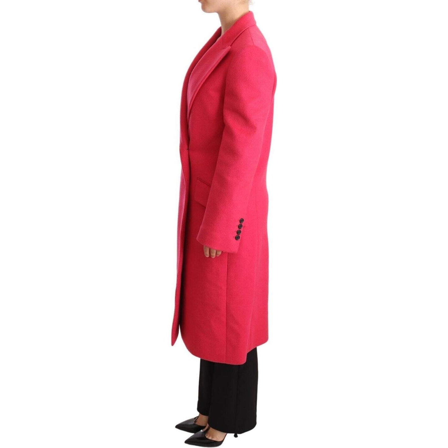 Dolce & Gabbana Elegant Pink Wool-Cashmere Coat Dolce & Gabbana