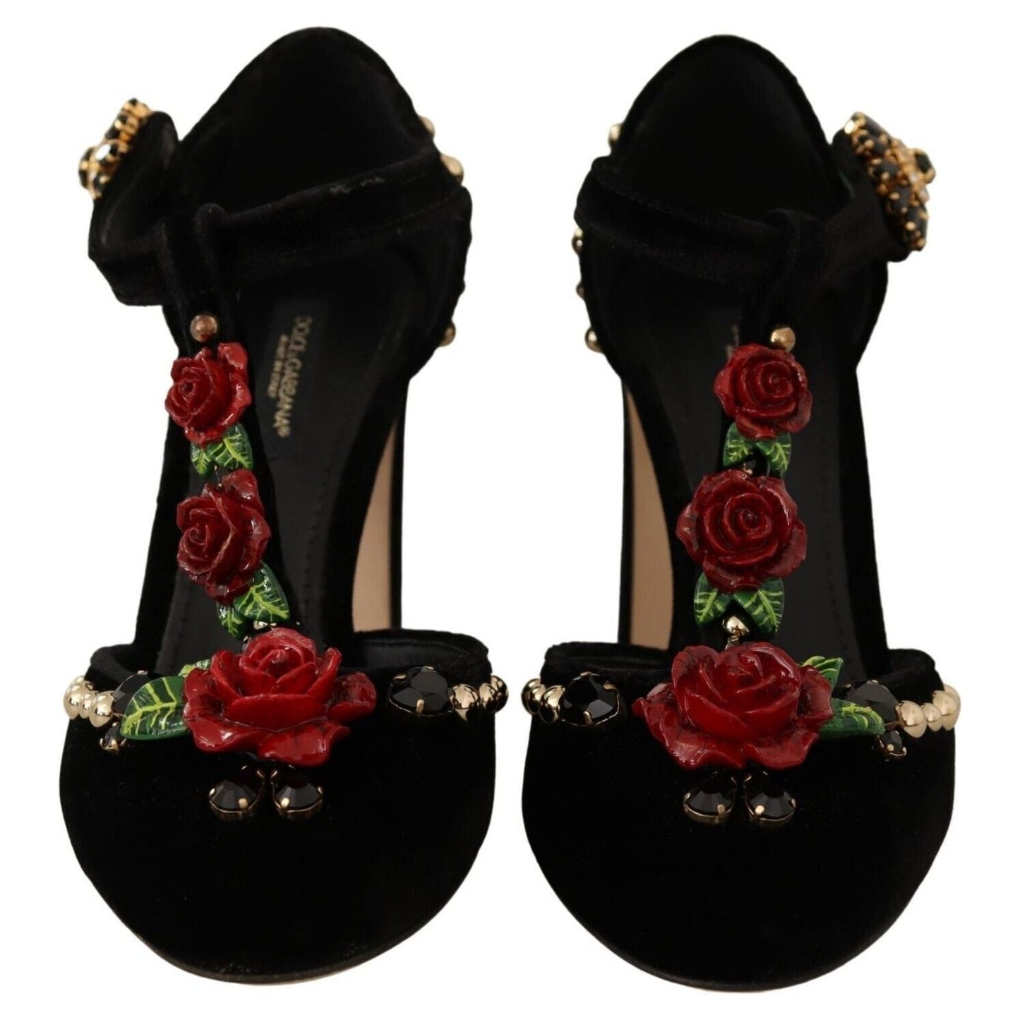 Dolce & Gabbana Elegant Velvet T-Strap Mary Jane Pumps Dolce & Gabbana