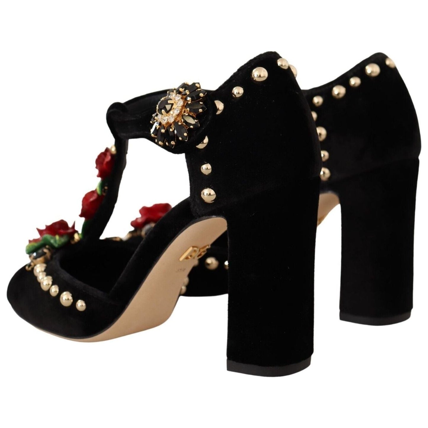 Dolce & Gabbana Elegant Velvet T-Strap Mary Jane Pumps Dolce & Gabbana