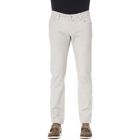 Elegant Gray 5-Pocket Designer Jeans