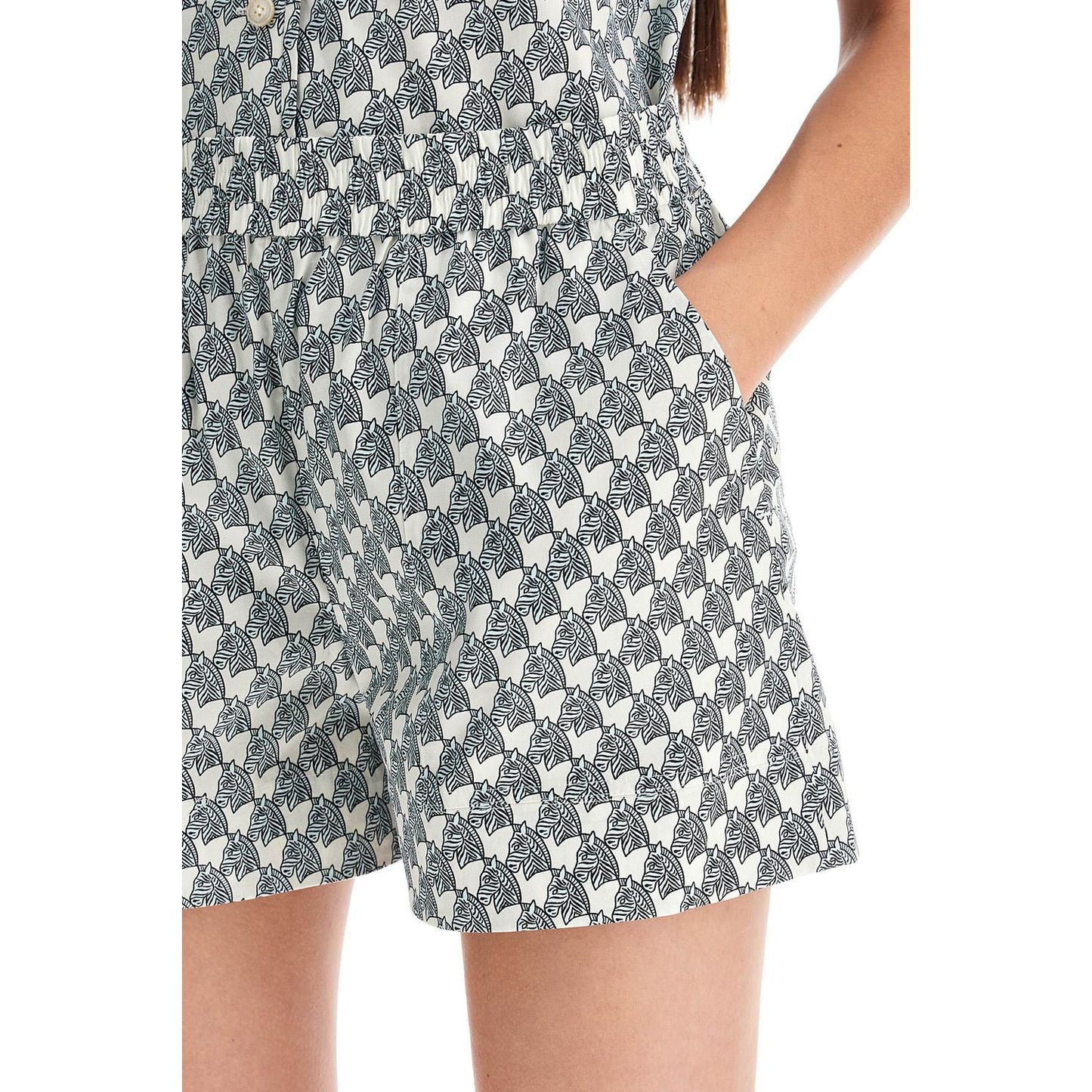 Tory Burch printed poplin shorts for Short trousers Tory Burch