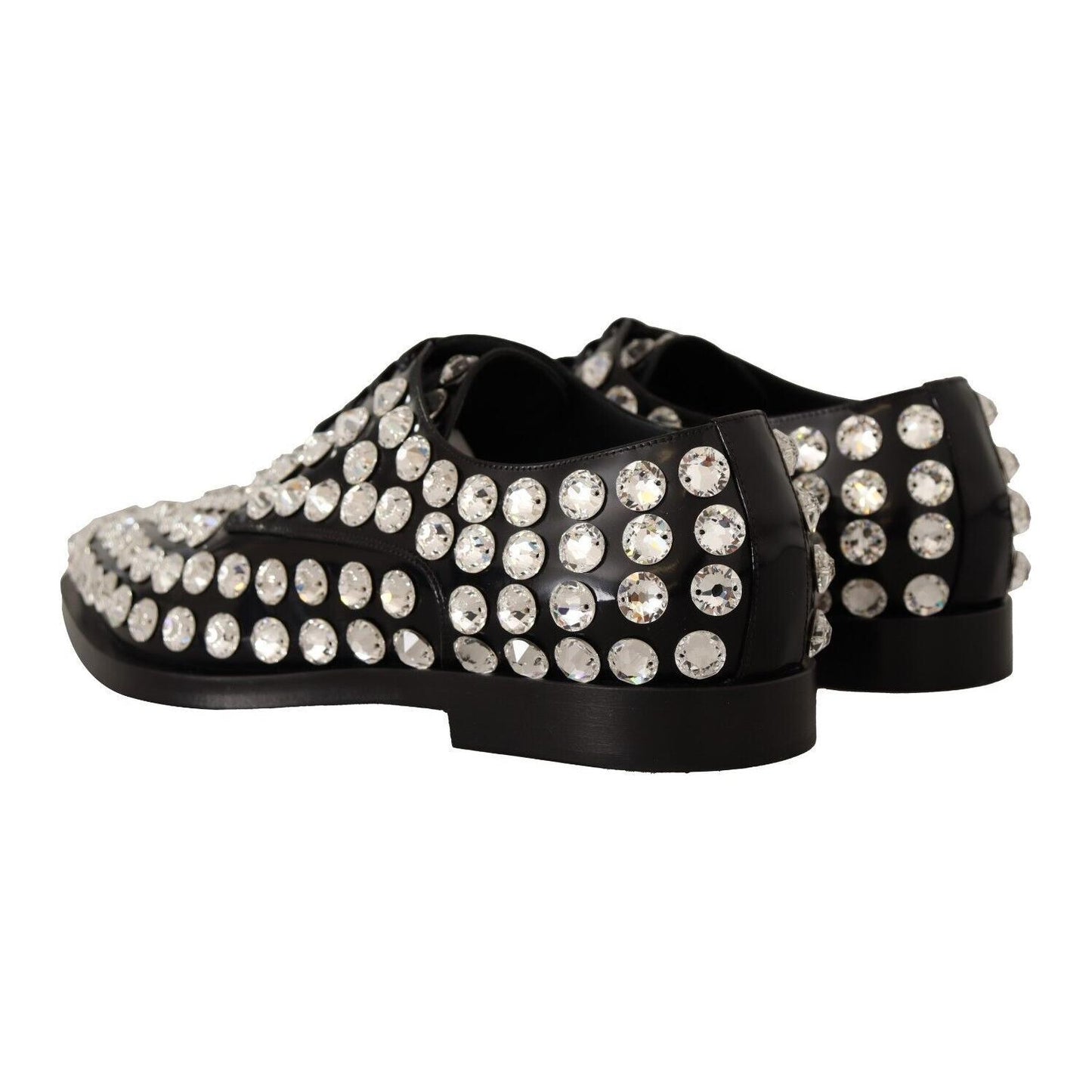 Dolce & Gabbana Crystal-Embellished Leather Formal Flats Dolce & Gabbana