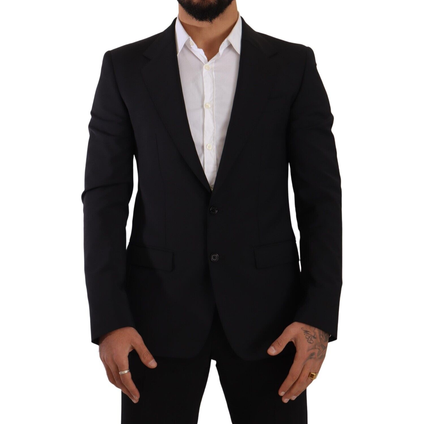 Dolce & Gabbana Elegant Black Martini Slim Fit Blazer and Vest Dolce & Gabbana