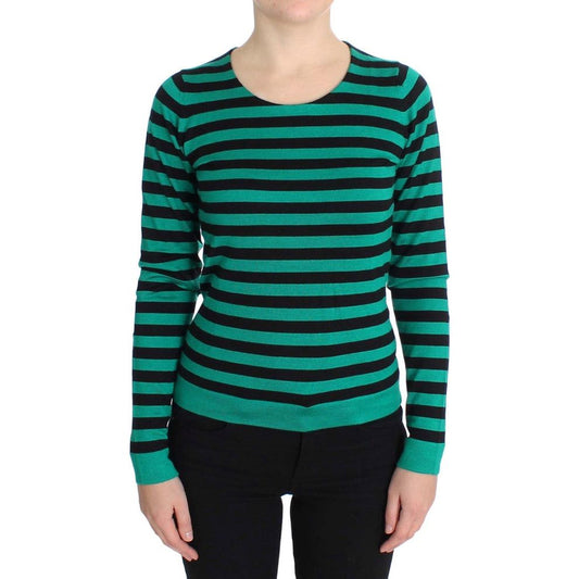 Dolce & Gabbana Elegant Striped Cashmere Silk Sweater Dolce & Gabbana