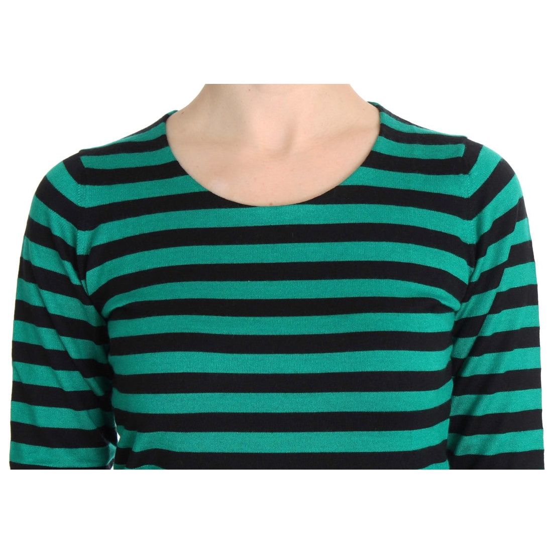 Dolce & Gabbana Elegant Striped Cashmere Silk Sweater Dolce & Gabbana