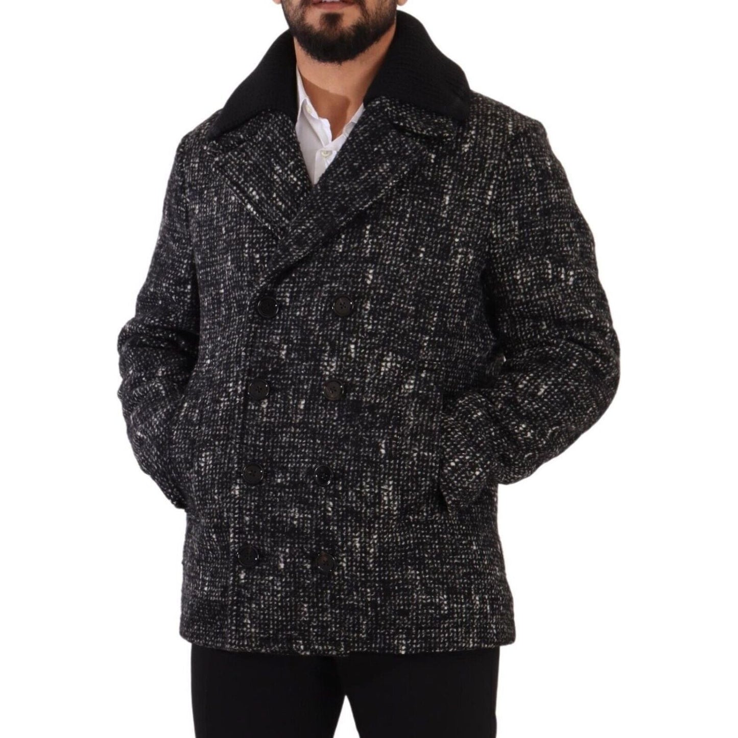 Dolce & Gabbana Chic Double Breasted Wool Blend Overcoat Dolce & Gabbana