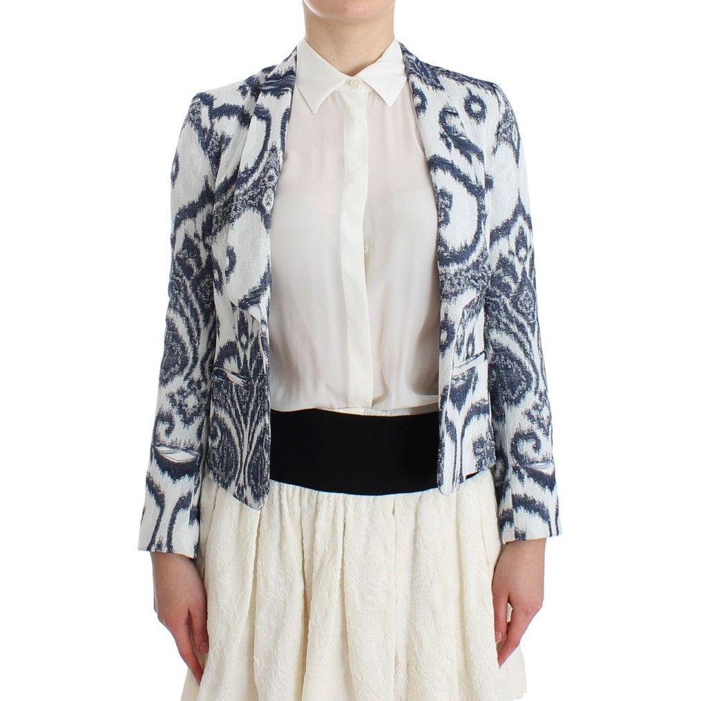 Christian Pellizzari Elegant Two-Tone Blue Short Blazer Blazer Jacket Christian Pellizzari