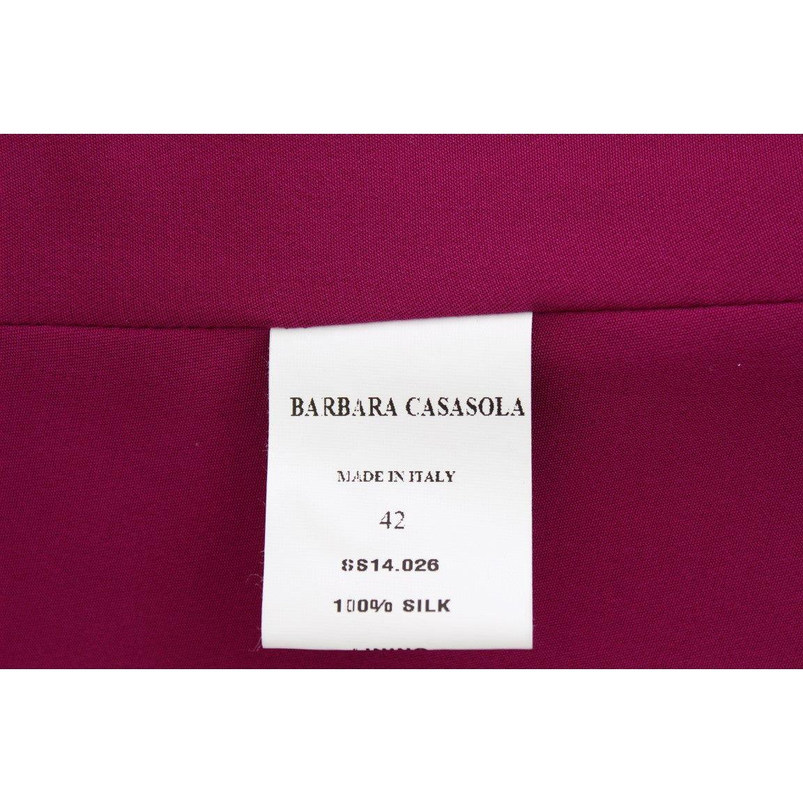 Barbara Casasola Stunning Silk Sleeveless Purple Blouse Barbara Casasola