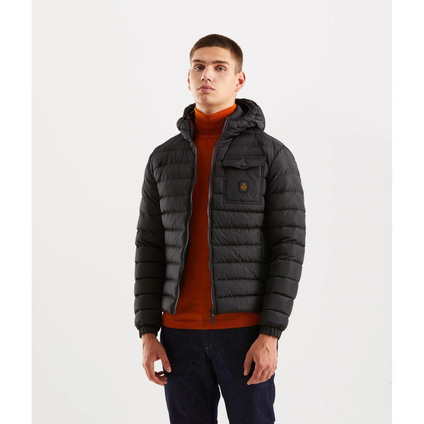 Refrigiwear Sleek Hooded Down Jacket with Pockets Refrigiwear