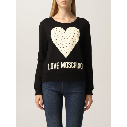 Love Moschino Black Cotton Women Sweater Love Moschino