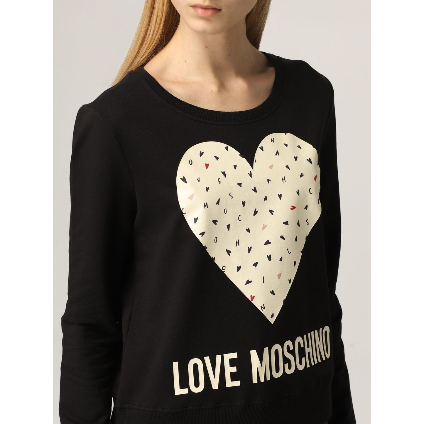 Love Moschino Black Cotton Women Sweater Love Moschino