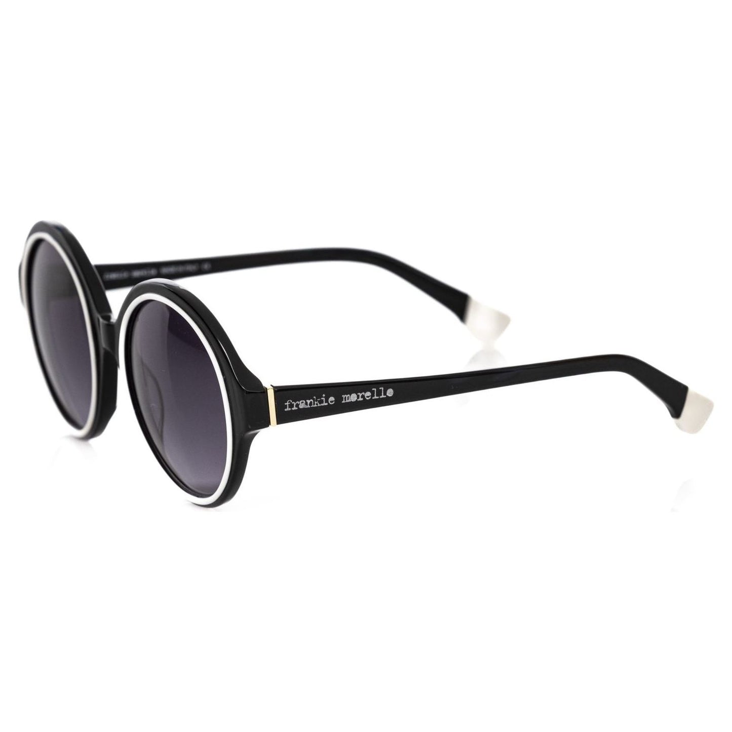 Frankie Morello Black Acetate Women Sunglass Frankie Morello