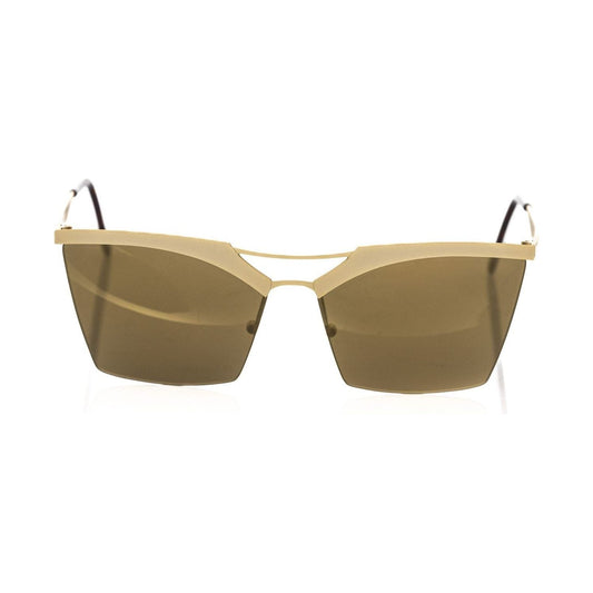 Frankie Morello Gold Metallic Women Sunglass Frankie Morello