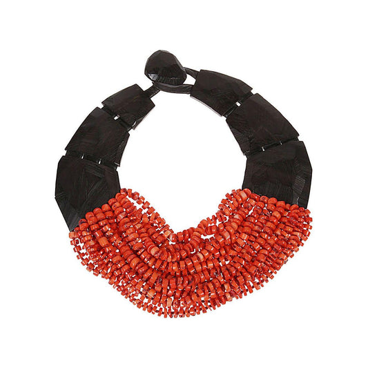 Monies Bijoux Coral Red Necklace Monies