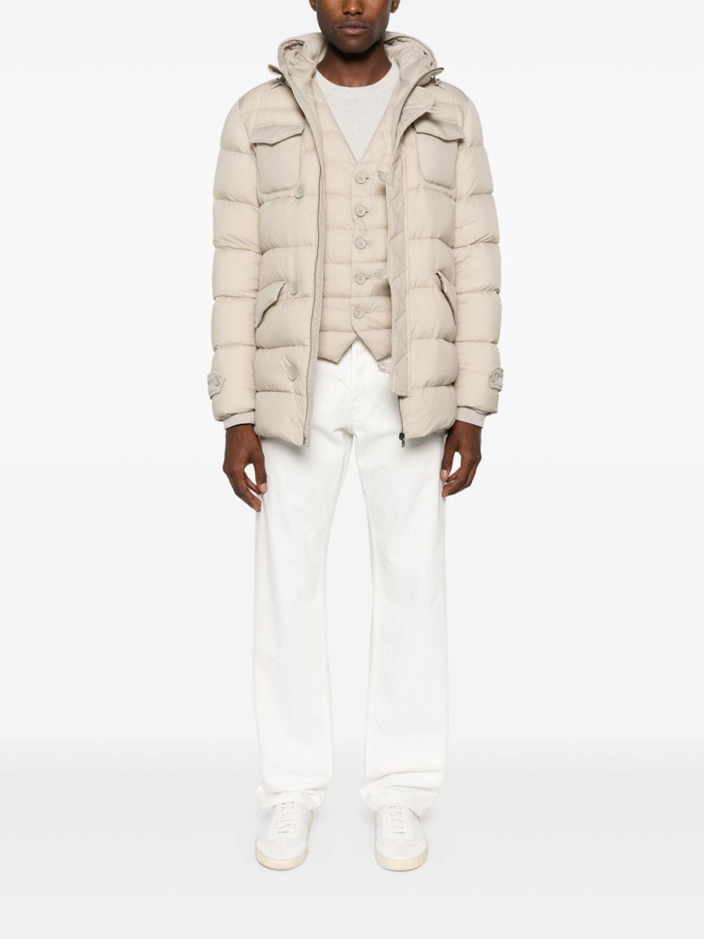 Herno Jackets Beige Vests Herno