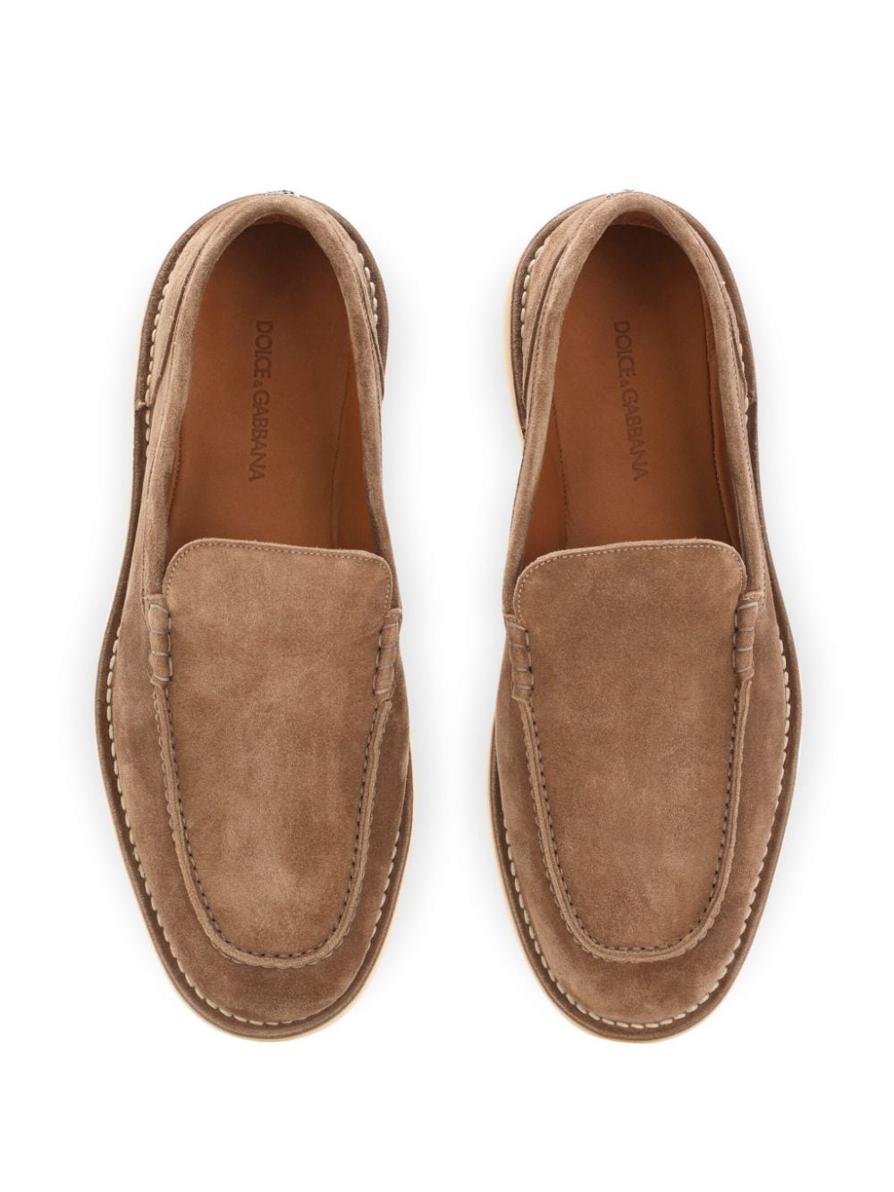 Dolce & Gabbana Flat shoes Beige Moccasins Dolce & Gabbana