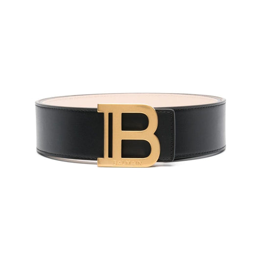 Balmain black calf leather gold-tone hardware Belts Belts Balmain