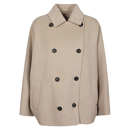 Brunello Cucinelli Coats Beige Jackets Brunello Cucinelli