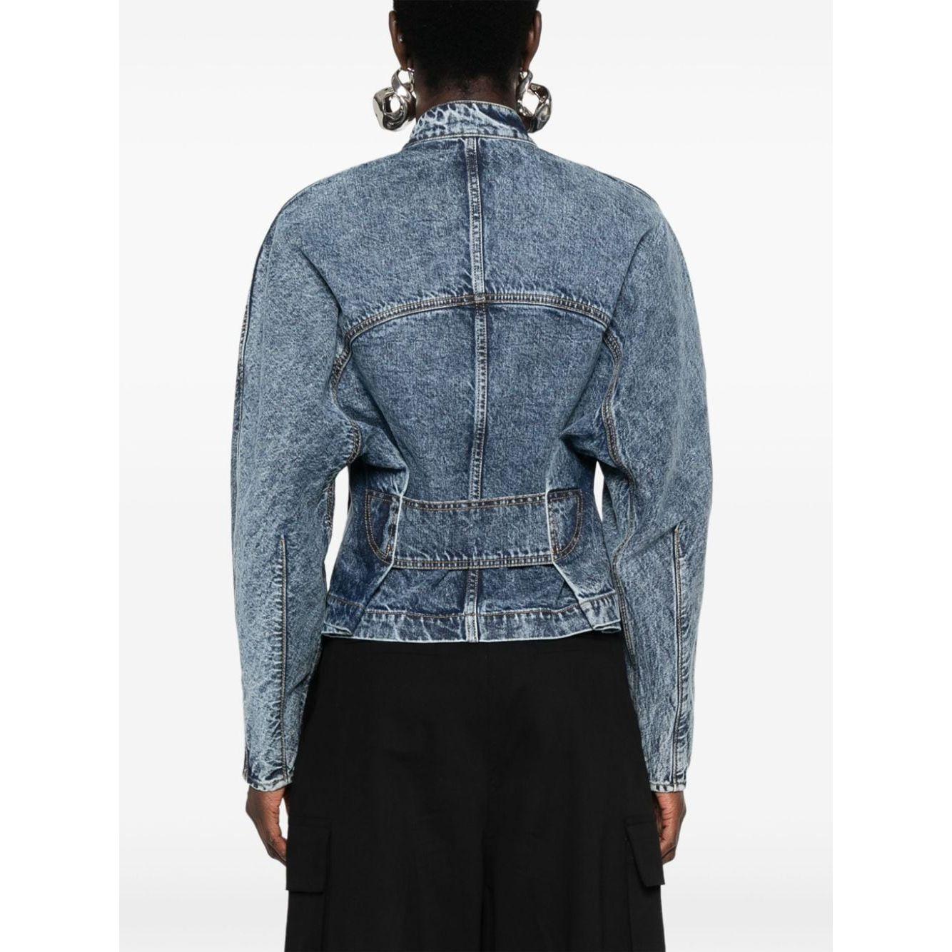 Alaia Coats Clear Blue Jackets Alaia