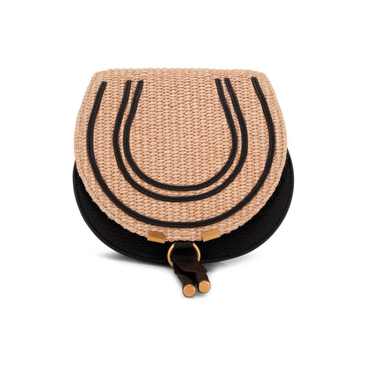 Chloè raffia calf leather grained Crossbody Bag Beige Shoulder Chloè