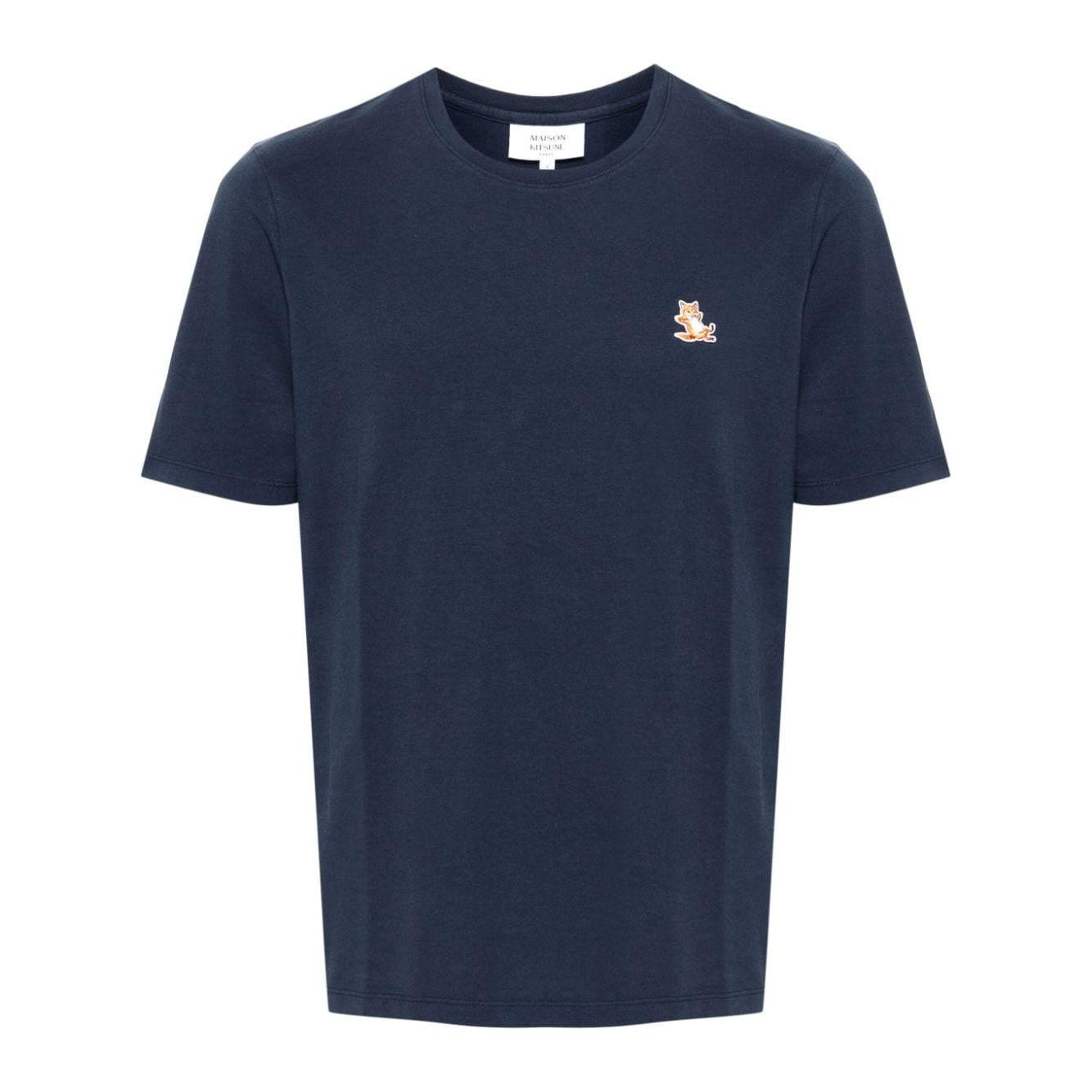 MAISON KITSUNE' T-shirts and Polos Blue Topwear Maison Kitsune