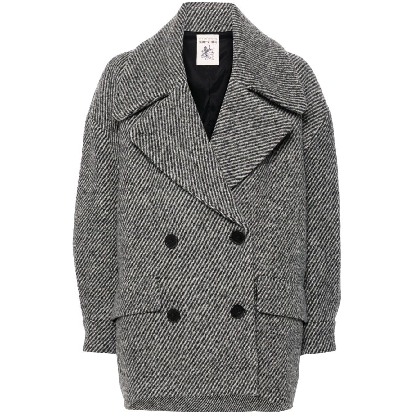 Semicouture Coats Grey Jackets Semicouture